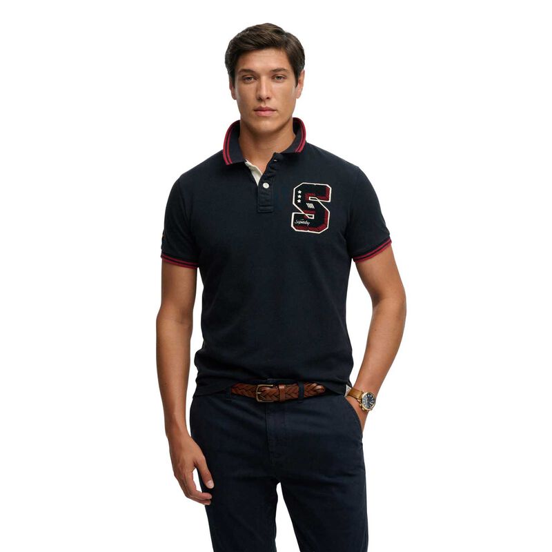Superdry Vintage Athletic Patch Polo image number 0